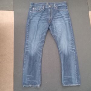 Polo by Ralph Lauren Dark Blue  Hampton Relaxed Straight Jeans Sz 34x30